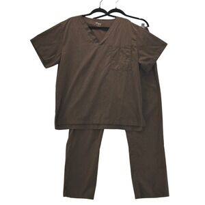 Landau  Mens Scrub‎ Set Brown Medium
